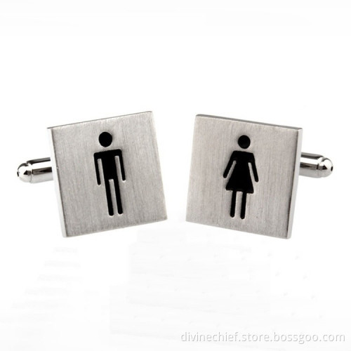 High Quality Polishing Stainless Steel/Copper/Titanium/Silver Cufflinks For Men